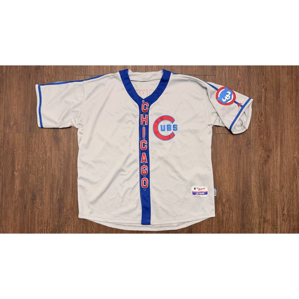 Chicago Cubs Ron Santo #10 Majestic Authentic Jersey 54 Rare Vertical ScriptSewn